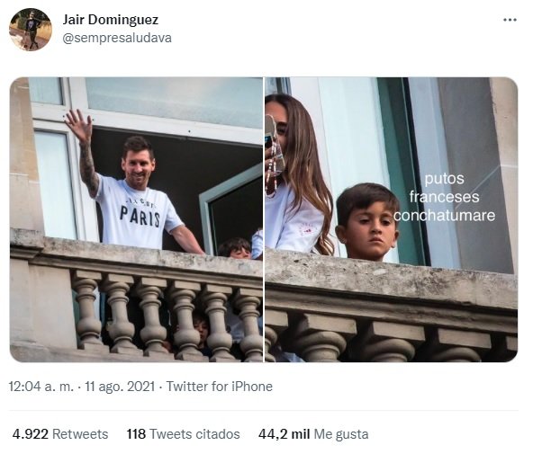 jair dominguez broma hijo messi