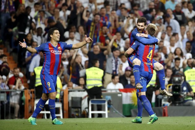 Suarez Messi Rakitic gol Madrid Barça Bernabeu EFE Suarez Messi Rakitic gol Madrid Barça Bernabeu EFE