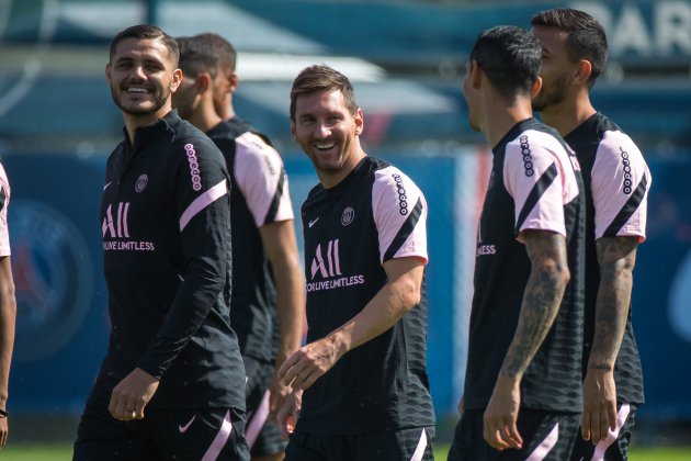 messi icardi vaig donar maria parades entrenament psg efe