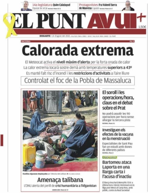 portada el punt avui 14 08 portada el punt avui 14 08