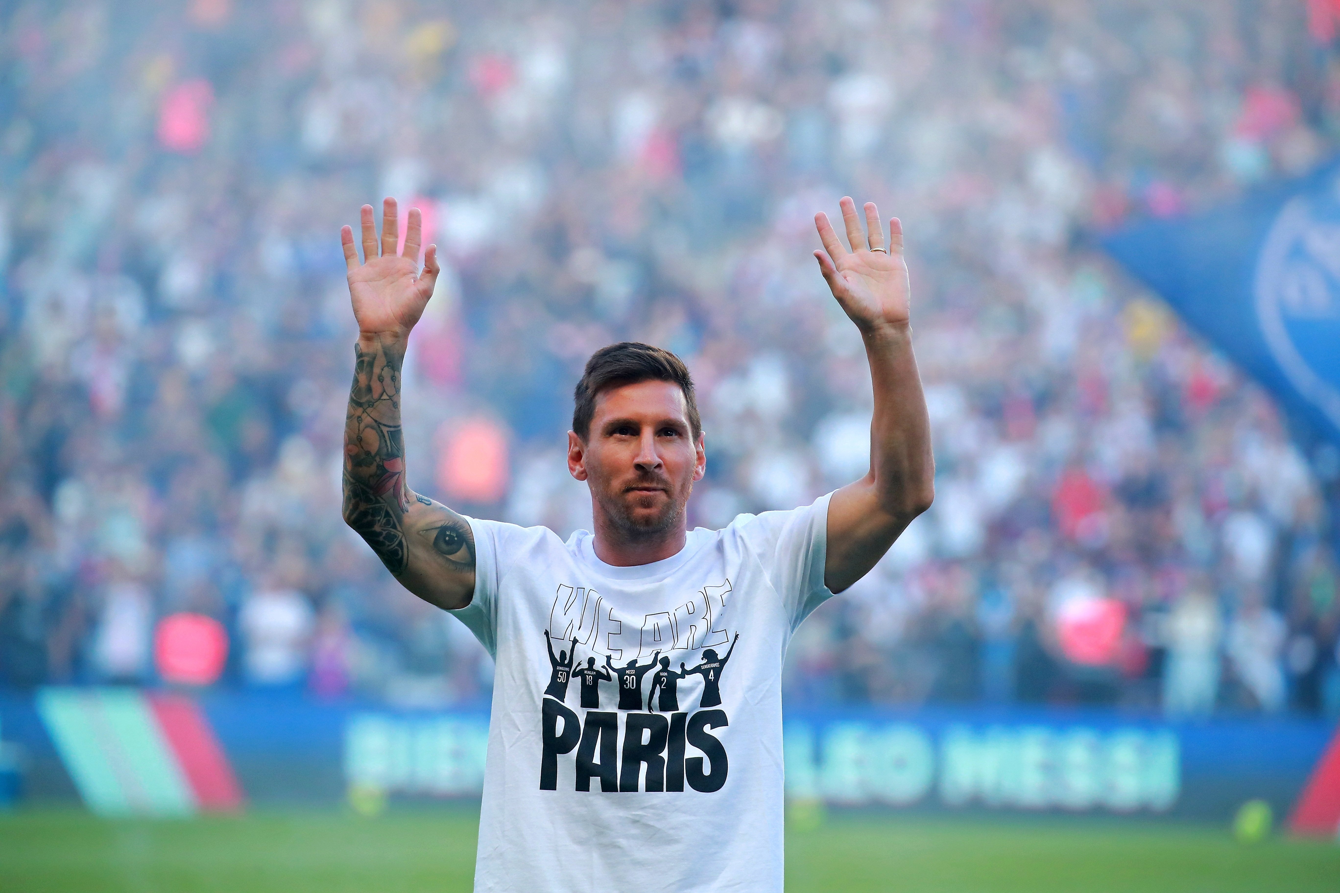 El Parc dels Prínceps de París venera Leo Messi per primera vegada