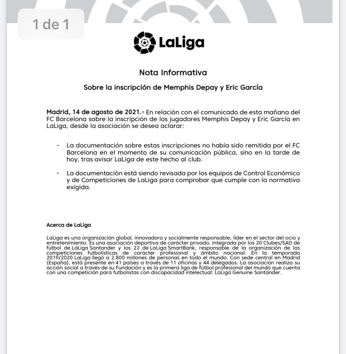 Documento la Liga Memphis y Eric