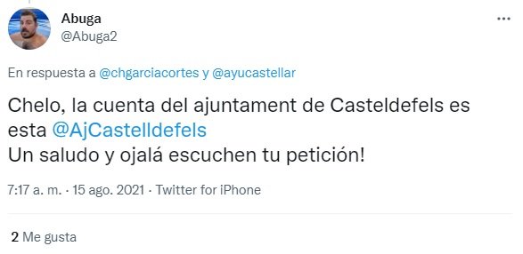 respuesta chelo ayuntamiento castelldefels