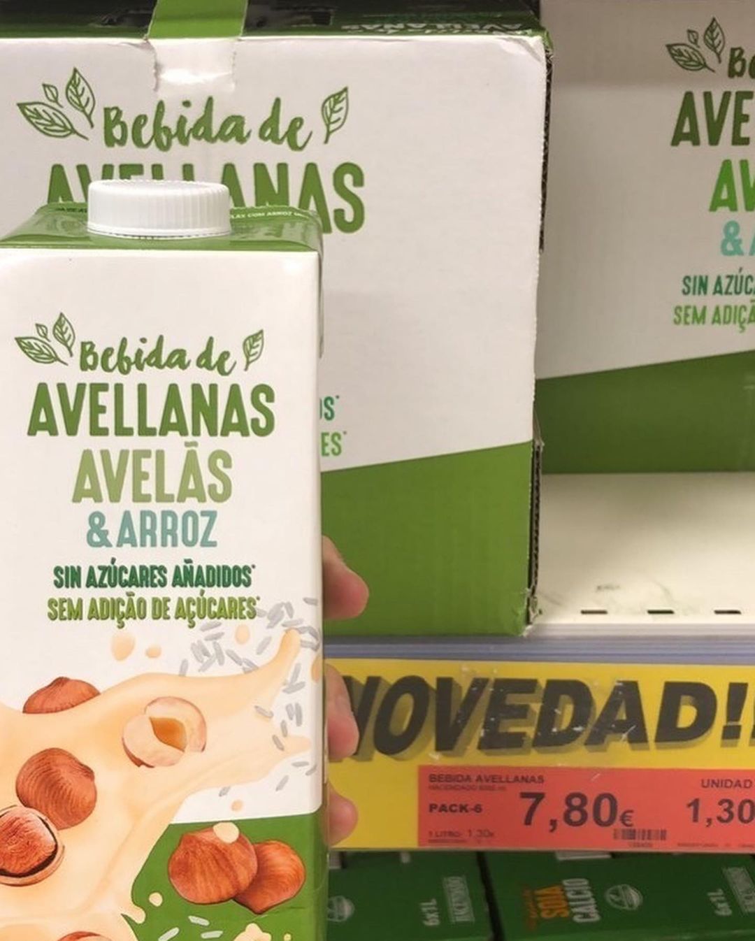 mercadona.novedades leche avellana