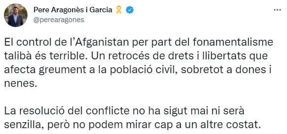 TUIT Pere Aragones talibanas afganistan