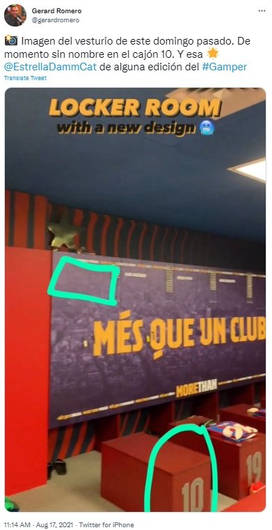 vestidor barça estrella