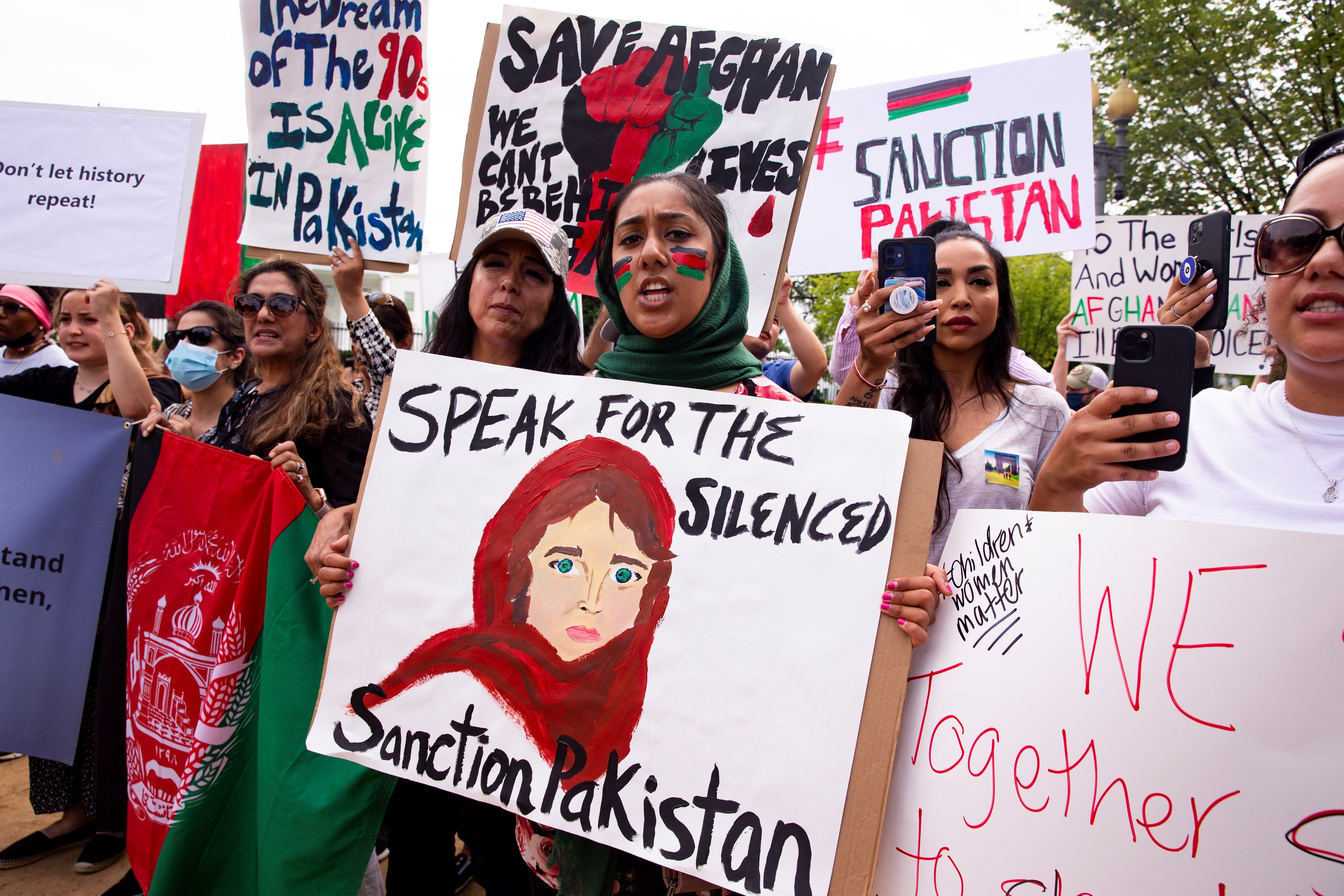 protesta washington eeuu talibanes afganistan derechos mujeres