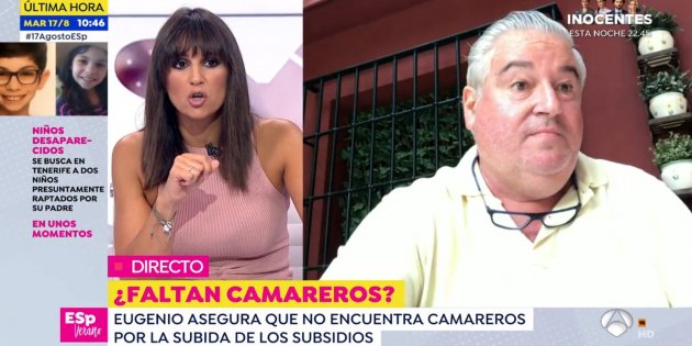 Empresario ultra Eugenio Arias 'Espejo Público'  Lorena García Antena 3