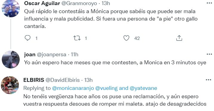 tuits respuesta vueling