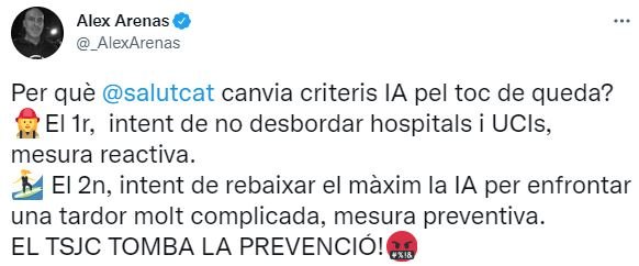 TUIT alex arenas tsjc toque queda