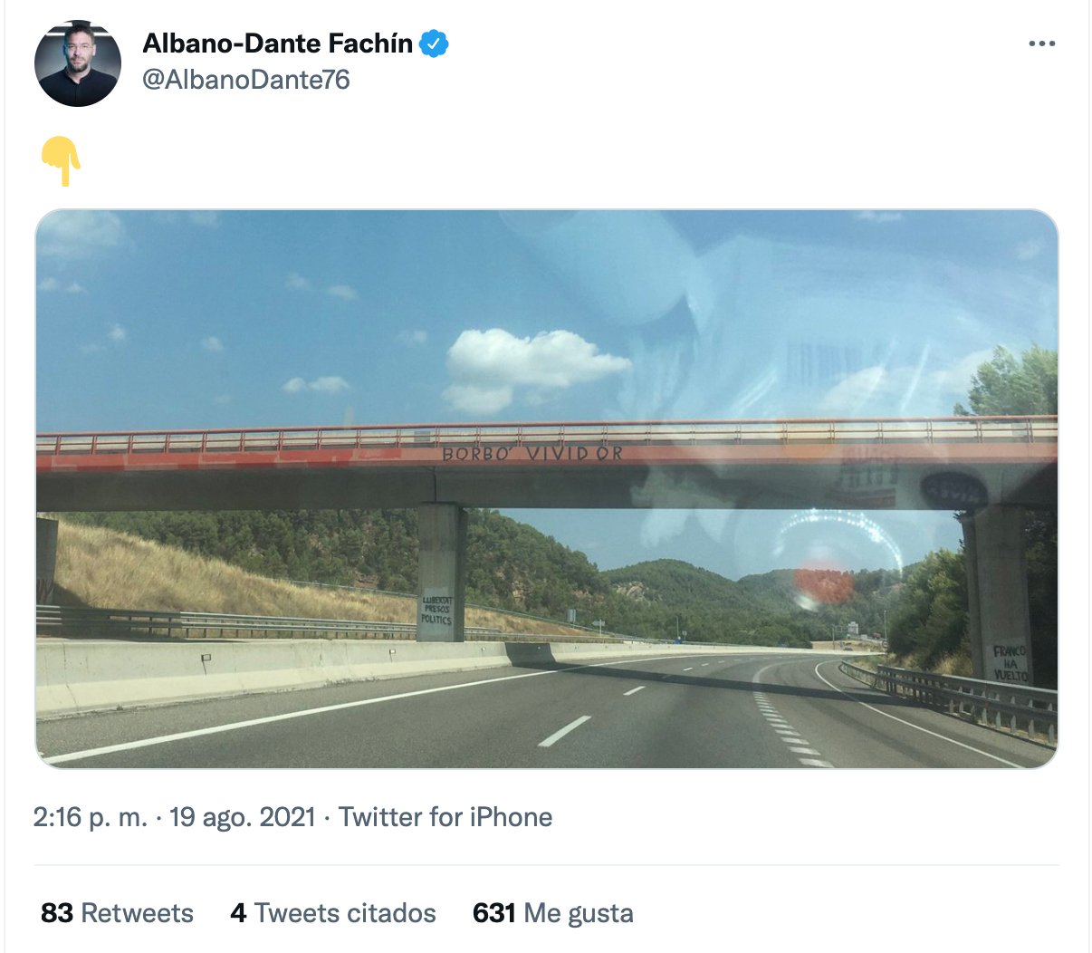 tuit Albano Dante Fachín pintada Borbón 