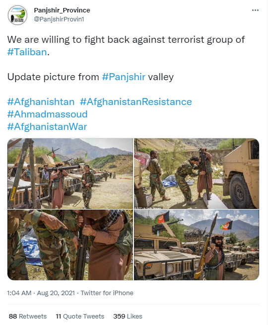 TUIT resistencia panjshir soldados