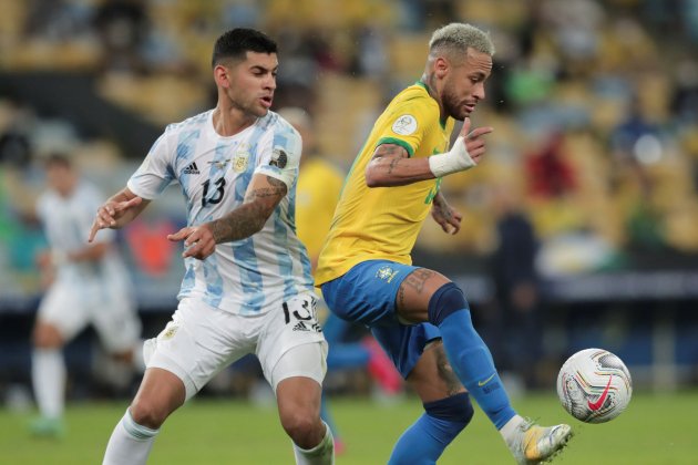 Cristian Romero Neymar Argentina Brasil EFE