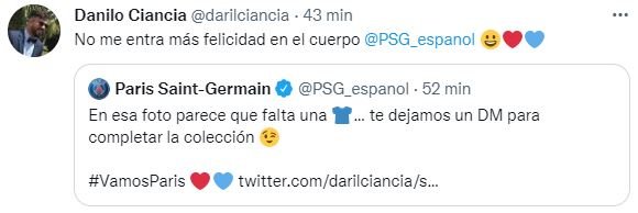 PSG camiseta Barca Messi respuesta TUIT