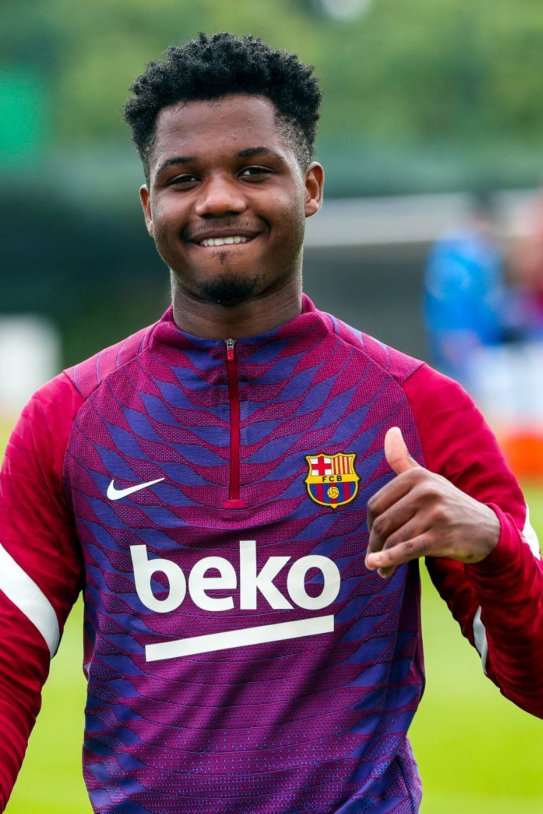 Ansu Fati entrenamiento Barca @FCB