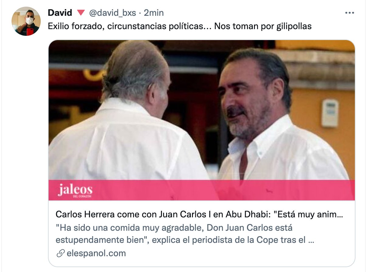 Carlos Herrera cono Juan Carlos Abu Dabi 