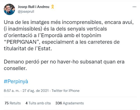 Tuit Josep Rull PERPIGNAN