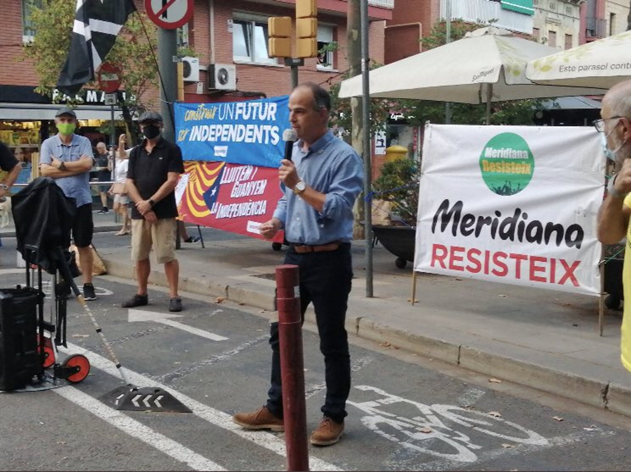 Turull en los 500 cortes de la Meridiana: "Sois motor de nuestra fuerza"