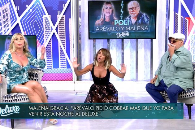 Arévalo, Malena Gracia y María Patiño Viernes Deluxe Telecinco