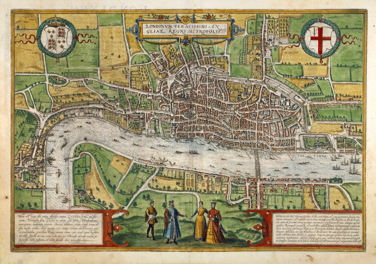 Plànol de Londres (1572). Font British Library. Londres