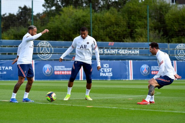 neymar mbappe messi entrenament psg @psg inside