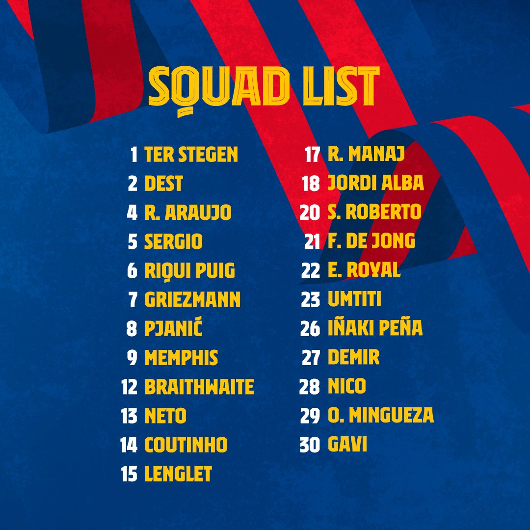 convocatoria barça getafe @fcbarcelona