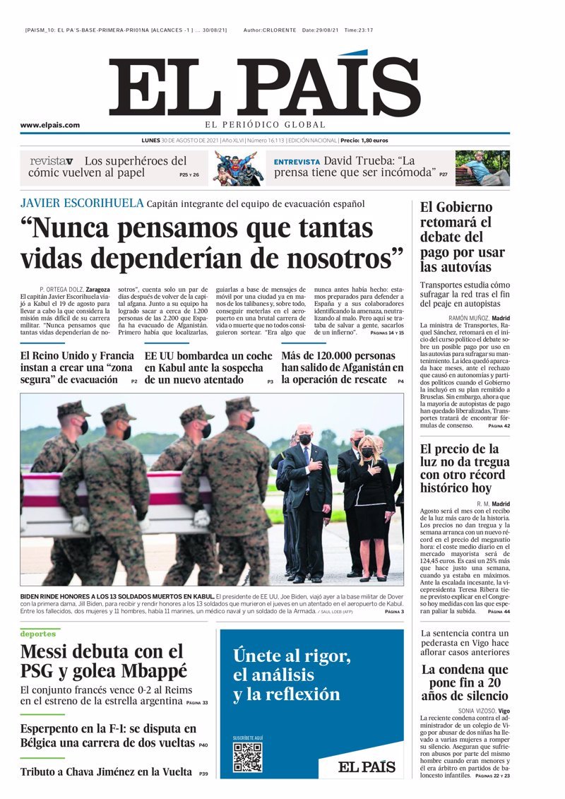 EL PAIS 30 agosto EL PAIS 30 agosto