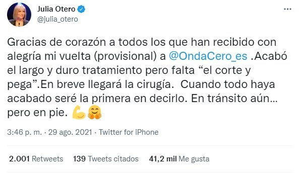julia otero gracias twitter