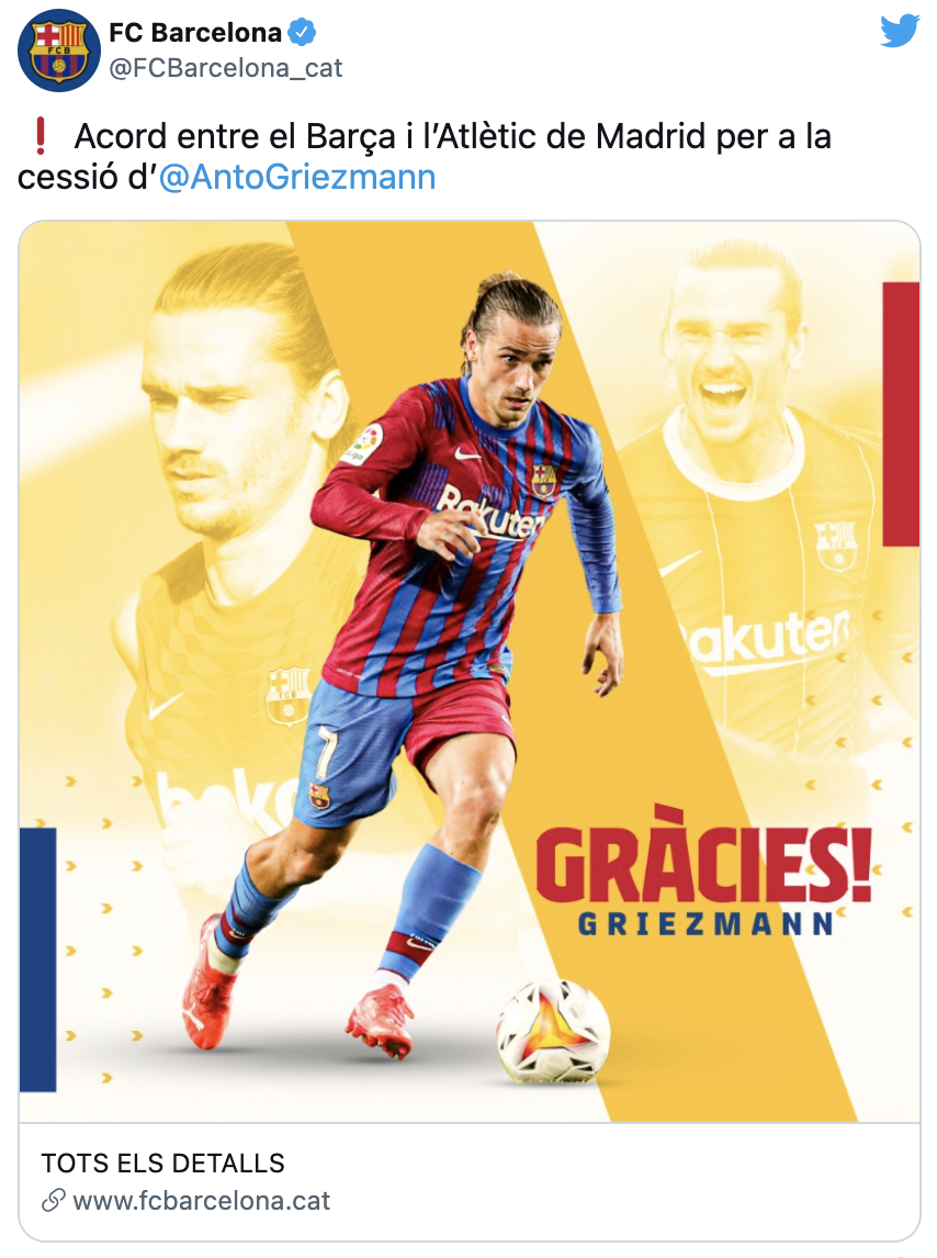 Griezmann Barca TUIT