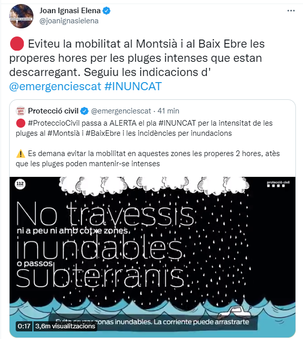 Tuit Elena aguaceros Montsià