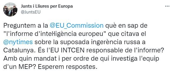 TUIT junts pregunta comision europea