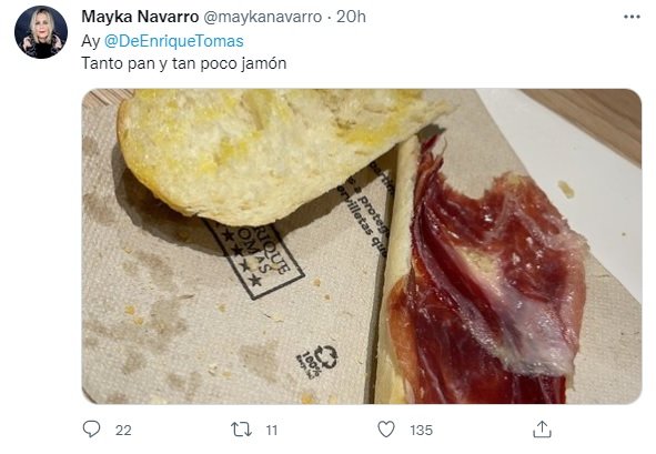 tuit mayka navarro bocadillo jamon