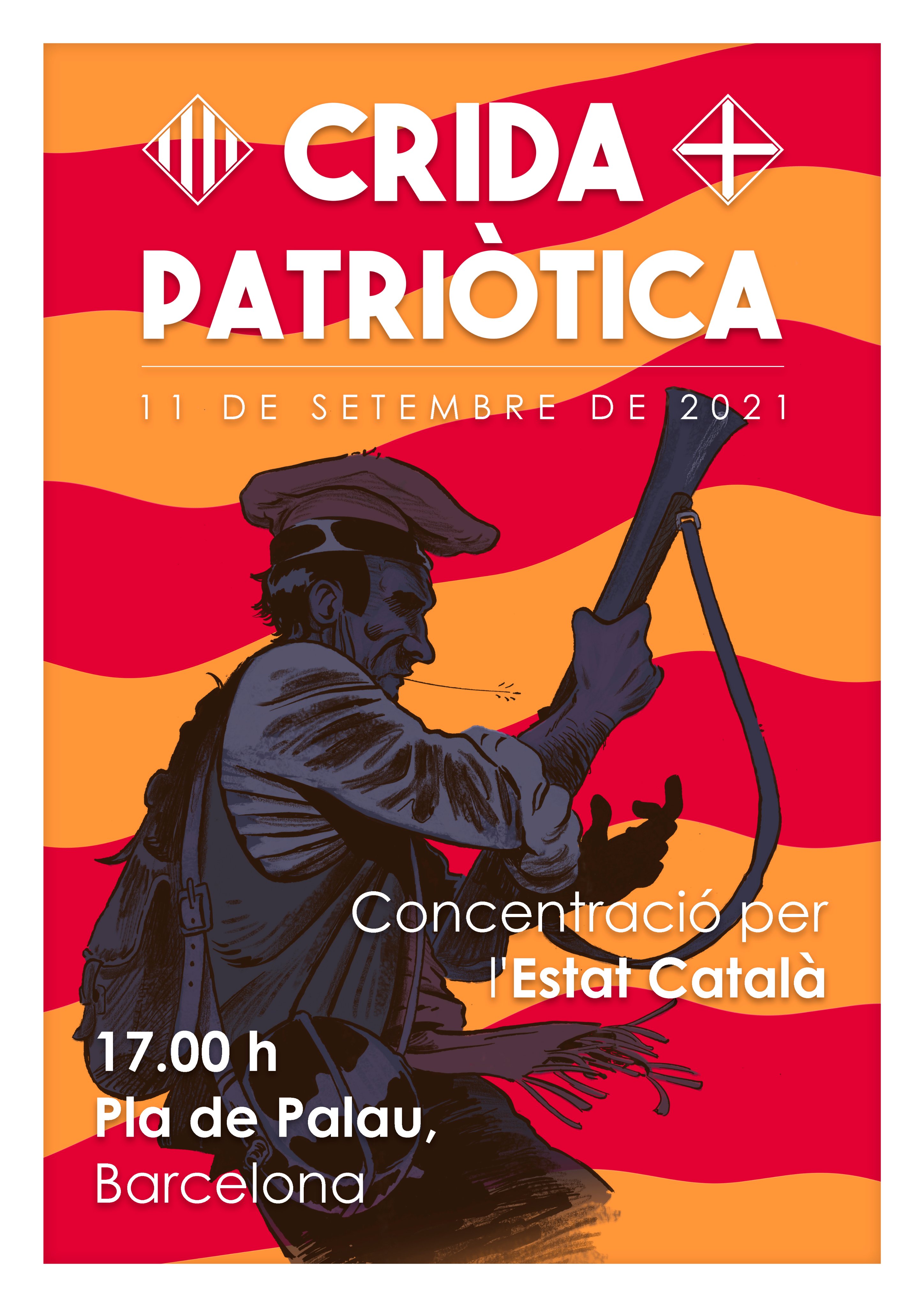 cartel festividad llama patriotica