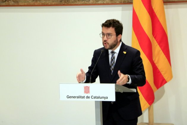 El president, Pere Aragonès, Ampliación Aeropuerto Prat - ACN