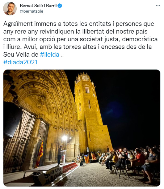 Bernat Solé gobierno lleida Marcha antorchas
