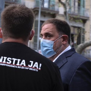 Junqueras expresa el apoyo a Puigdemont y pide "amnistía y autodeterminación"