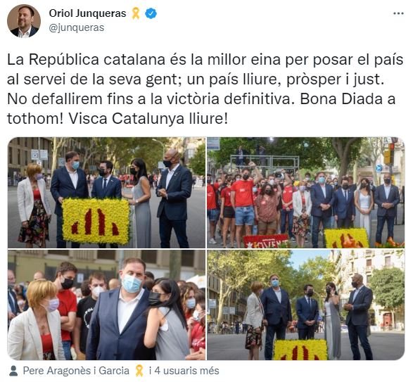 TUIT Oriol Junqueras Diada 2021