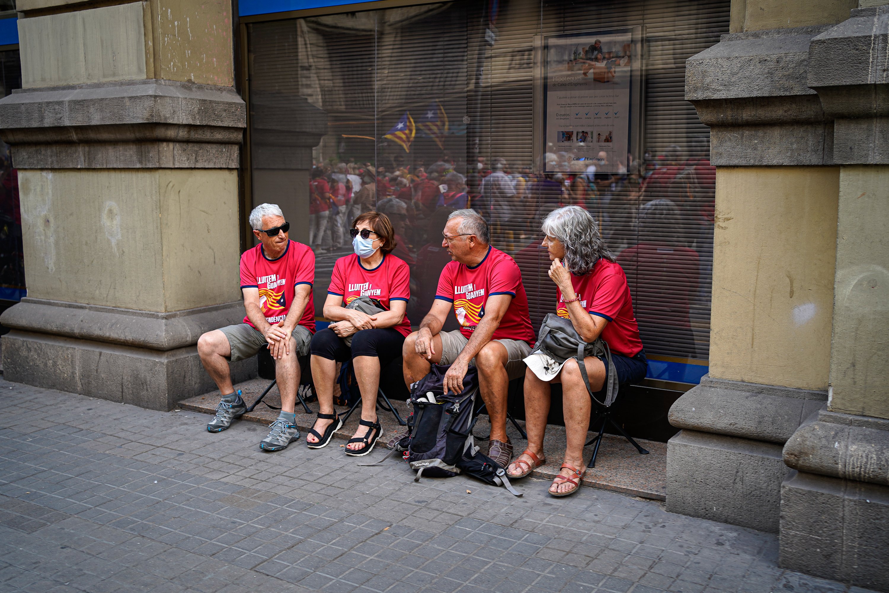 Ambient d'espera a Via Laietana.