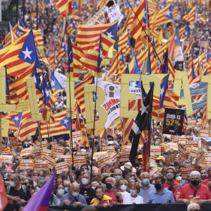 llibertat directo redes sociales diada de catalunya, banderas via laietana - Sergi alcazar