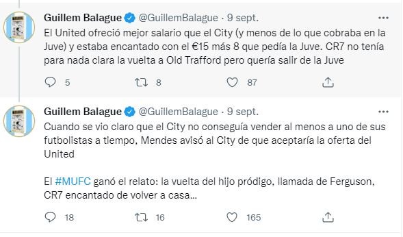 Guillem Balagué TUIT Cristiano