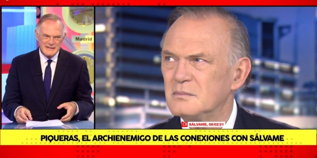 Pedro Piqueras y sus caras en el informativo Telecinco