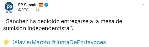 TUIT PP Senado Javier Maroto Mesa Diálogo