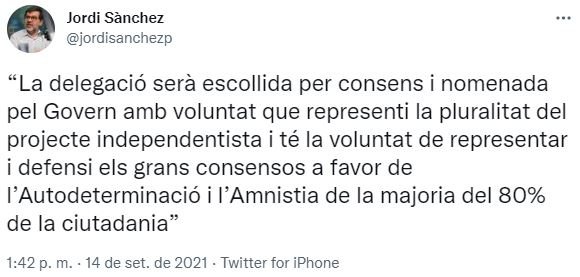 TUIT Jordi Sanchez Mesa Dialogo