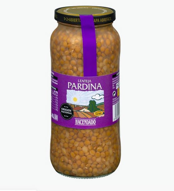 Lentejas de Hacendado a la venta en Mercadona