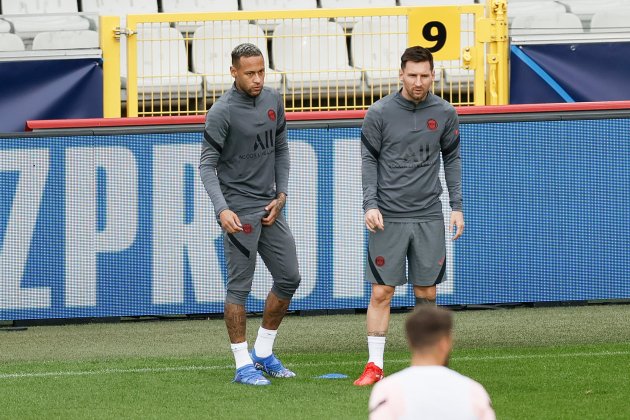 Neymar Leo Messi PSG Entrenamiento Champions Europa Press