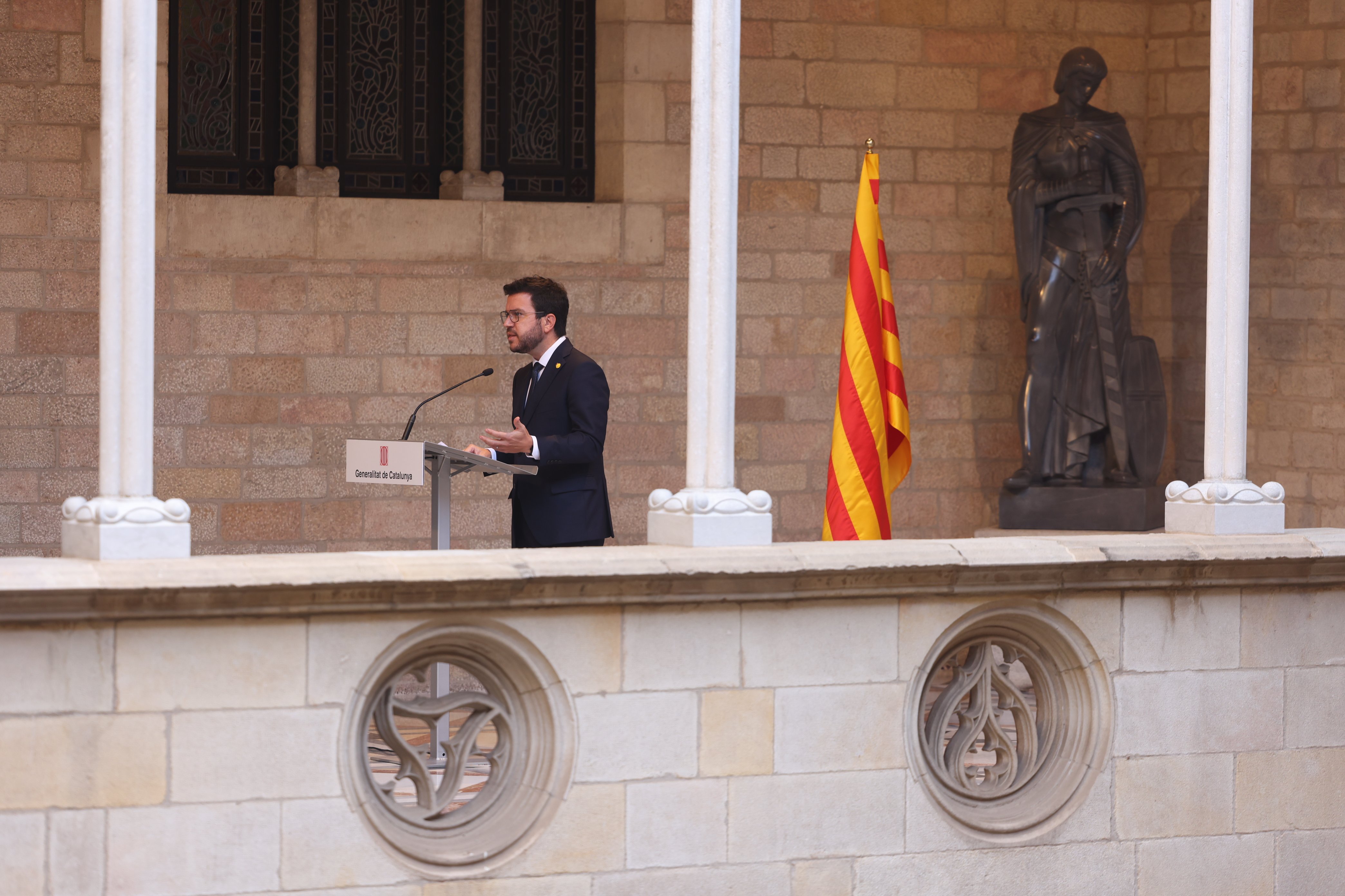 Pere Aragonès comparecencia Reunión Mesa de Diálogo / Sergi Alcàzar