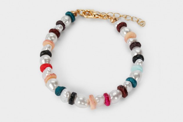 Pulsera ajustable con perlas y abalorios de colores de Parfois