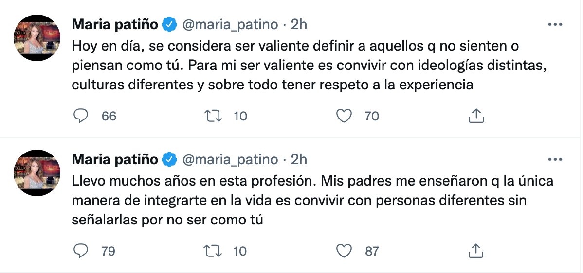 tuits Patiño contra Laura Fa