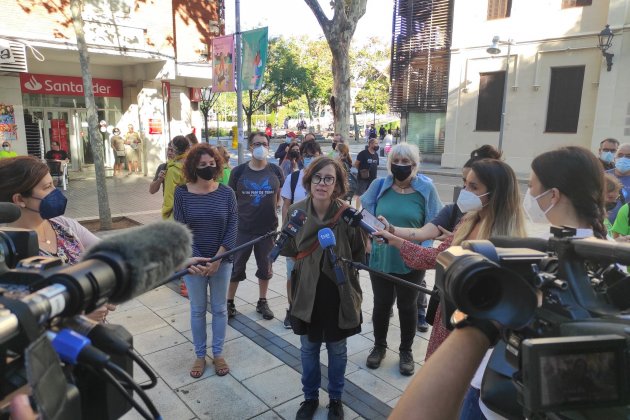 Eulàlia Reguant Manifestación No ampliación Prat : CUP