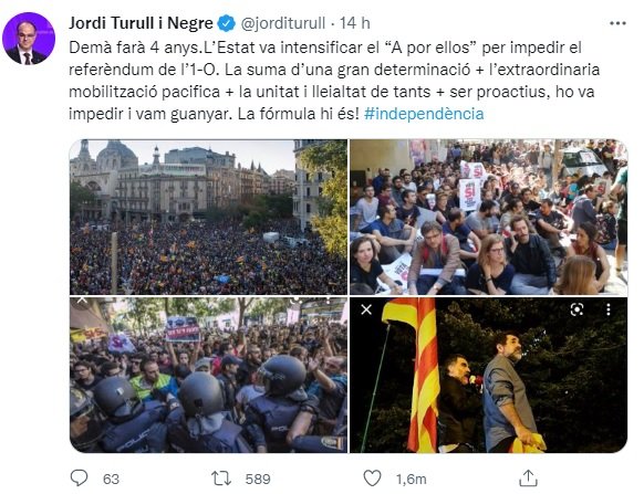 TUIT Jordi Turull aniversario 20 S